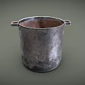 Sturdy Rustic Metal Bucket With Handles For Everyday Laundry And Washing Needs