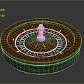 Decorative Game Furniture Featuring Roulette Wheel Design Wooden Base And Colorful Numbers
