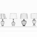 New Chinese-style Table Lamp Table Lamp Combination 3d model