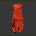 Red Lobster Shaped Slippers With Glossy Finish And Fun Design For Kids