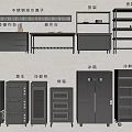 Commercial Kitchen Setup With Stainless Steel Equipment Shelves Worktables Refrigerators Freezers And Ovens