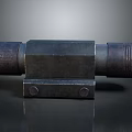 Industrial Metal Connector With Cylindrical Ends Square Body And Mounting Holes