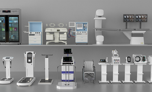 Modern Medical Devices Medical Equipment Portfolio 3d model