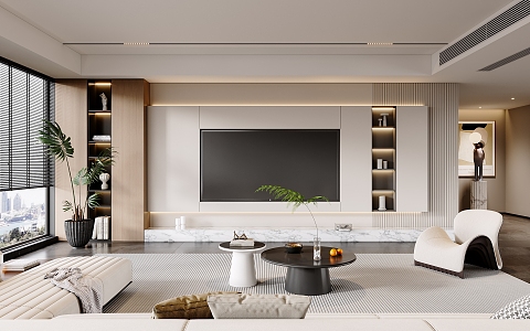 modern living room 3d model