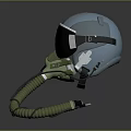 Professional Protective Helmet With Clear Visor Green Breathing Tube Ergonomic Design