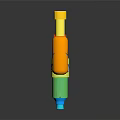 Colorful Toy Water Gun With Yellow Green Red Parts And Frontier Logo
