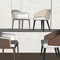 Modern Dining Chairs With Wooden Legs And Comfortable Upholstered Seats In Minimalist Setting
