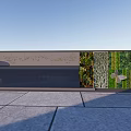 Elegant Outdoor Feature Wall With Butterfly Decorations Green Plants And Tree Cutouts