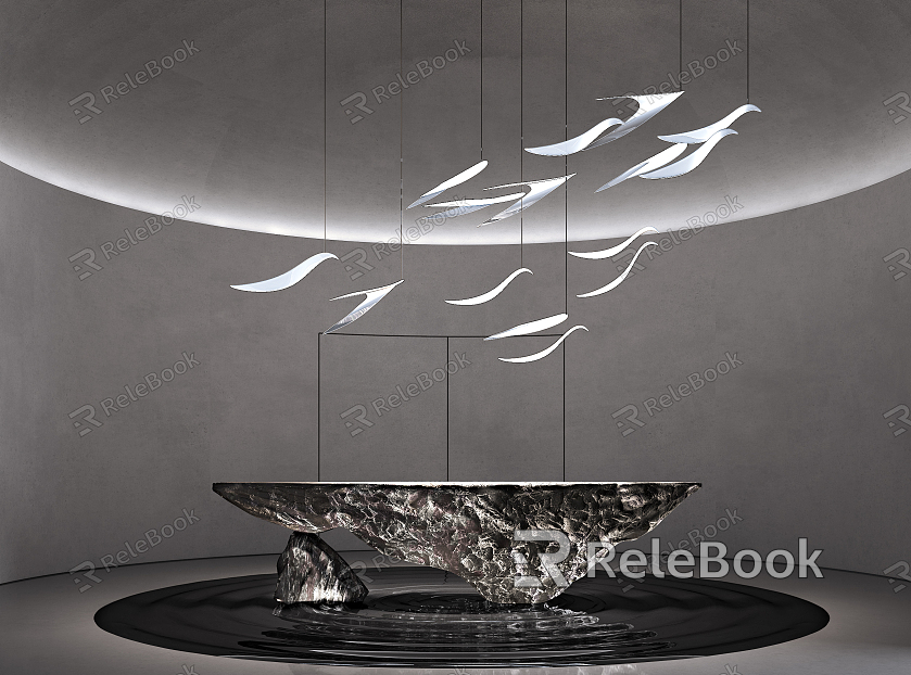 Modern Reception Desk Sculpture Reception Desk model