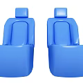 Two Blue Front Car Seats Auto Parts With Comfortable Design