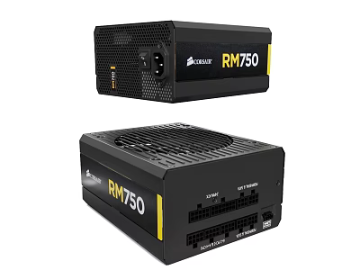 Corsair RM750 PC Power Supply with High Efficiency and Reliable Performance 3d model