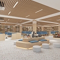 Library Reading Room 3d model