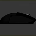 Black Ergonomic Gaming Mouse With Blue G Logo And RGB Lighting