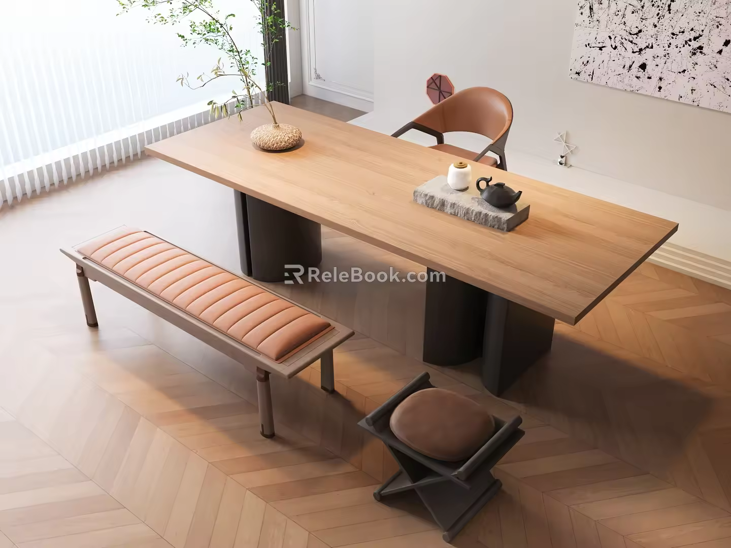 Tea Table Tea Table New Chinese Style Tea Table Chinese Style Tea Table Ancient Style Tea Table Desk 3d model