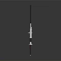 Modern Samurai Sword Weapon Featuring Metal Blade Black Handle Red Accents And Shiny Finish