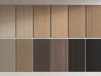 Modern wall panel wood veneer wall panel wall veneer wood veneer background wall 3d model