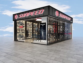 Modern Bicycle Shop Bicycle 3d model