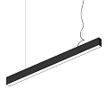 Modern Long Hanging Pendant Light With Black Frame And White Illumination