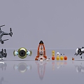 Lego toy game play drone children toy puzzle toy game handle toy airplane 3d model