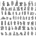 Various Intricate Carved Patterns With Diverse Shapes Styles And Decorative Details