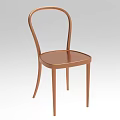 Copper Colored Metal Single Chair With Modern Minimalist Design And Sleek Curved Backrest