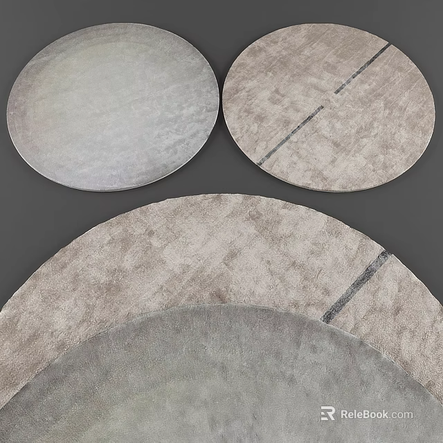 Stylish Square Carpets With Soft Textured Design And Neutral Tones For Home Decor 3d model 