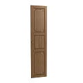Brown Wooden Door With Panel Design Wood Grain Texture And Door Handle For Home Interior