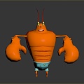 lobster big lobster crystal lobster cartoon lobster marine animal fish freshwater fish marine fish animal 3d model