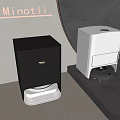 Minotli Smart Pet Feeders With Modern Black And White Design For Home Interior