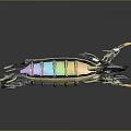 Futuristic Mechanical Device With Colorful Panels Metallic Armor And Reflective Surface