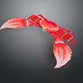 Red Crab With Large Claws Vibrant Red Color And Detailed Body Texture