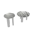 Modern Minimalist Round Coffee Table With Stainless Steel Legs And Sleek Marble Top Design