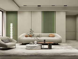 modern living room 3d model