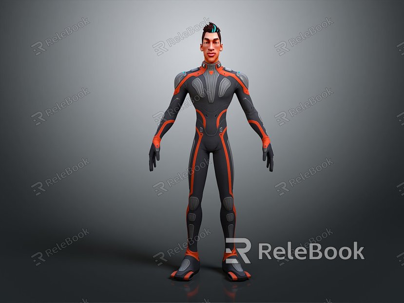 modern game character sci-fi character futuristic character sci-fi character intelligent human model