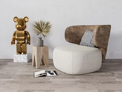 Modern Single Sofa Leisure Chair 3d model