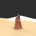 Role In Red Cloak And Camel Standing Together In Desert Scene