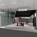 GUYS&SOUL Clothing Store Interior Design With Display Racks And Wooden Table