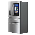 French Door Refrigerators In Stainless Steel And Brown With Water Dispenser And Digital