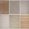 Square Rugs Featuring Various Modern Textures Different Patterns And Neutral Colors 3d model