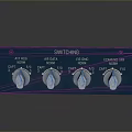 Blue Switching Panel With Control Knobs AC DC Switch CATV IN OUT Labels