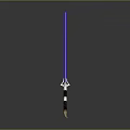 Purple Lightsaber With Glowing Blade And Detailed Metallic Hilt On Dark Background