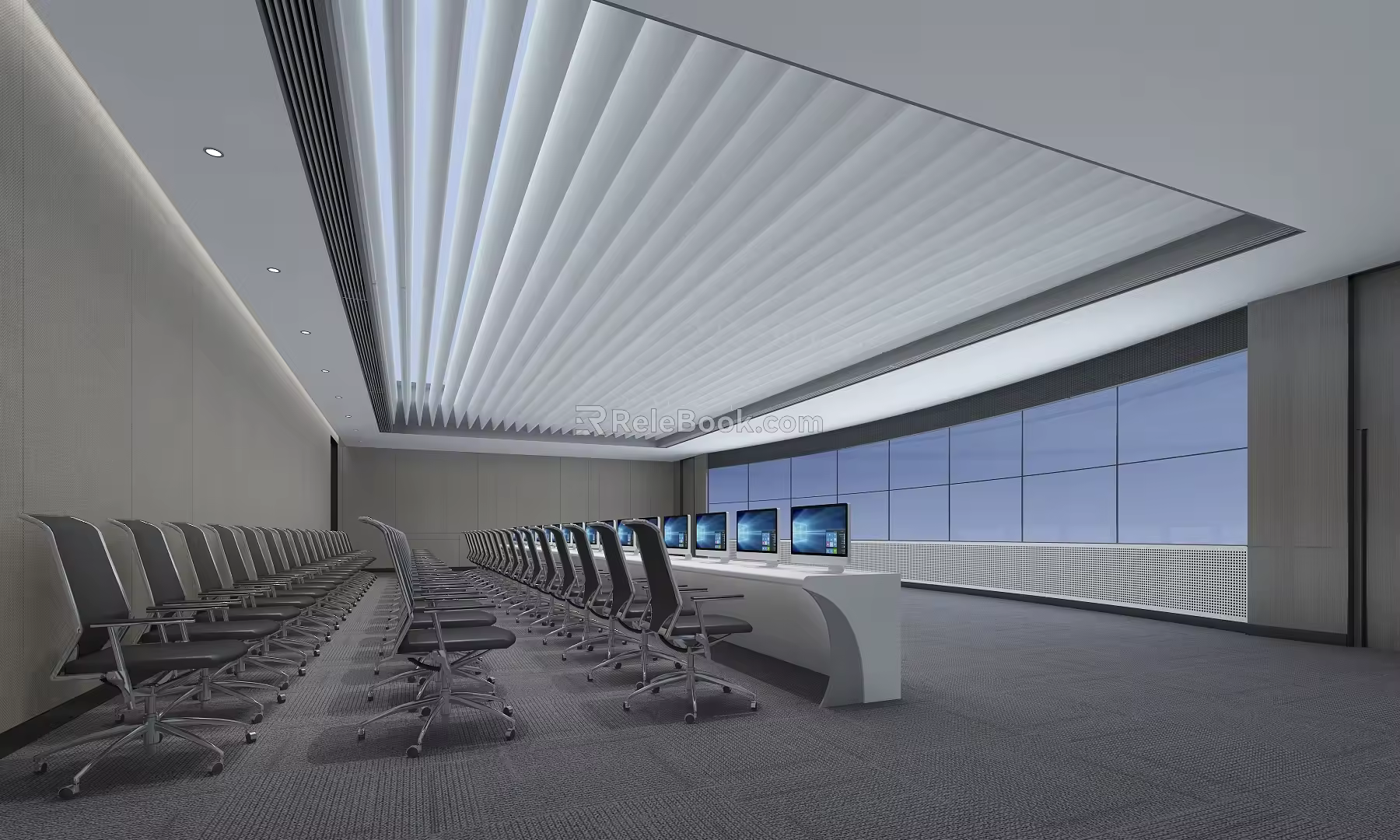 Modern Data Display Center 3d model