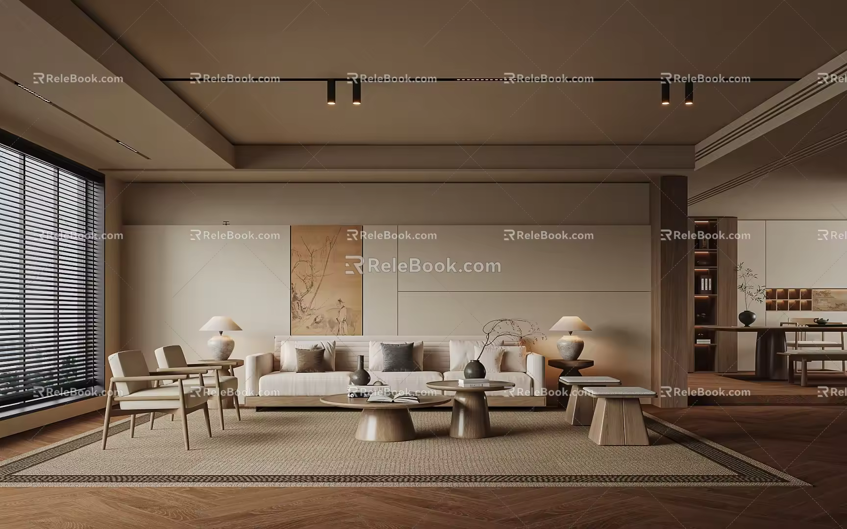 Song aesthetic living room 3d model