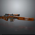 Red Sniper Rifle With Telescopic Sight Black Tactical Components Long Barrel Design 3d model