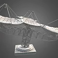 Array of Satellite Dishes With Complex Metal Frame For Communication And Observation