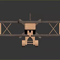 Wooden Electric Toy Biplane With Spinning Propeller And Movable Wheels For Kids Play