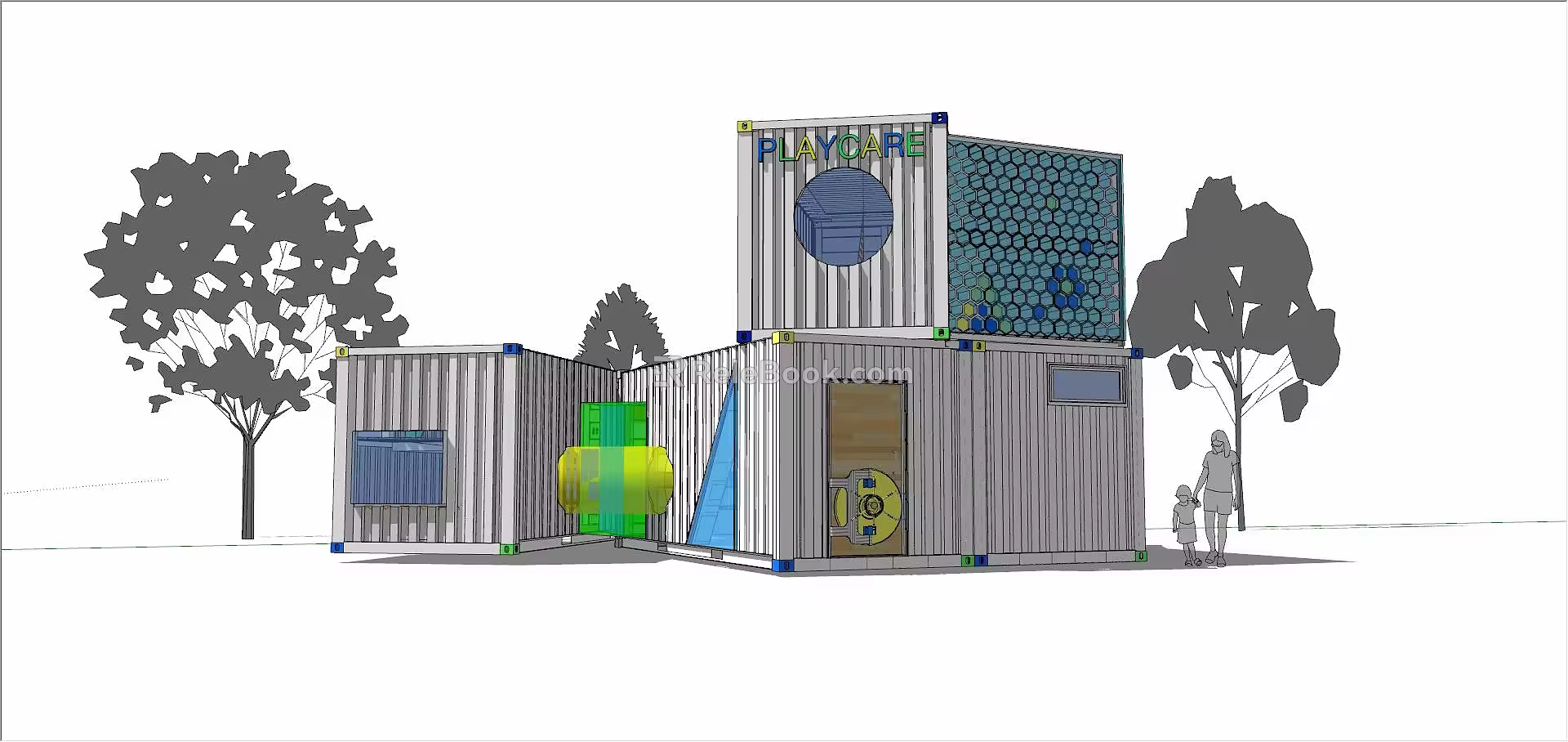 modern container 3d model