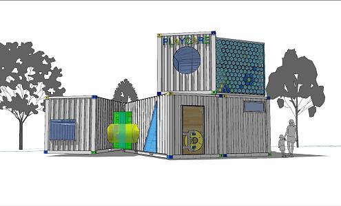 modern container 3d model