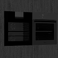 Modern Kitchen With Built In Siemens Double Ovens And Wooden Cabinetry