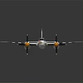 Detailed Twin Engine Fighter Plane Model With Camouflage Paint And British Roundels